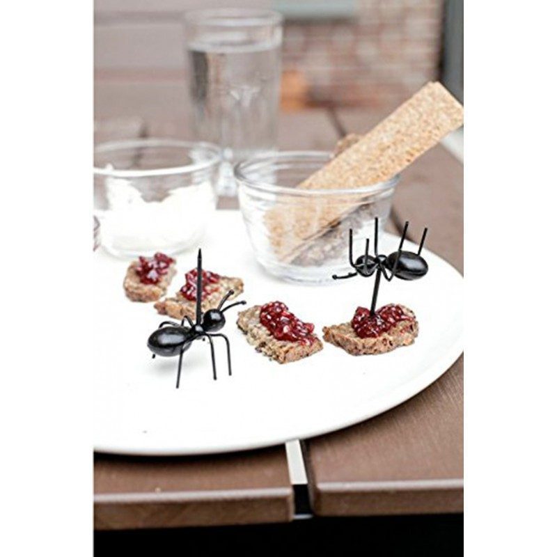 Set di 20 stecchini per aperitivo - Ant Pick Party - Nero - Pylones