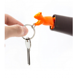 Portachiavi e Ciondolo Portachiavi 4,5x9x5 cm Arancione QUALY Squirrel Key Ring