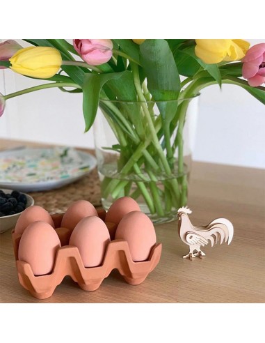 Kikkerland Terracotta Egg Holder