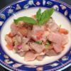 Tartare di pesce spada aromatizzato alla menta