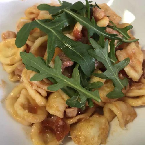 Orecchiette pancetta e rucola