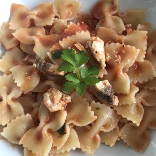 Pasta con sugo di pesce spada