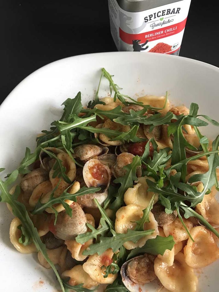 Orecchiette vongole e rucola con Berliner Chilli di Spicebar