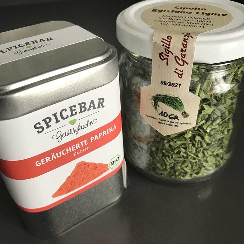 Paprika affumicata di Spicebar e cipolla egiziana ligure