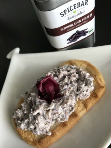 Patè di radicchio rosso e pepe cioccolato Spicebar