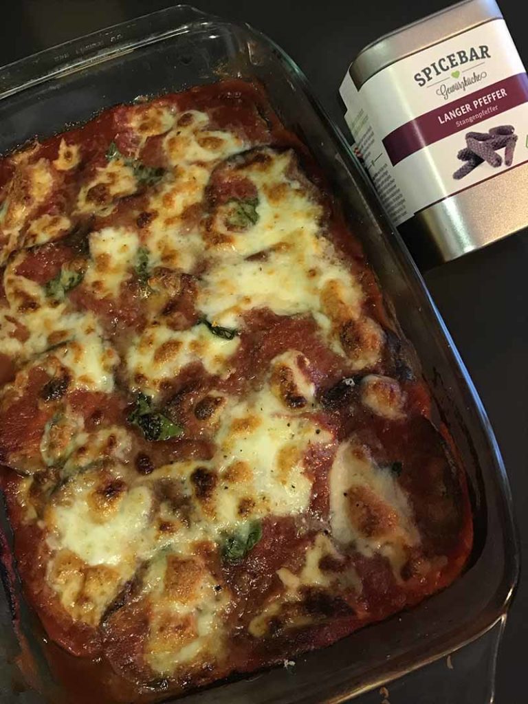 Melanzane alla parmigiana light con pepe lungo Spicebar