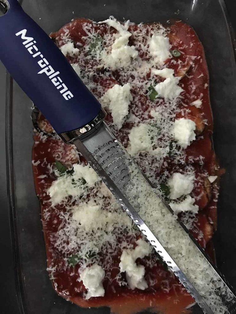 Melanzane alla parmigiana light grattugia Zester Microplane