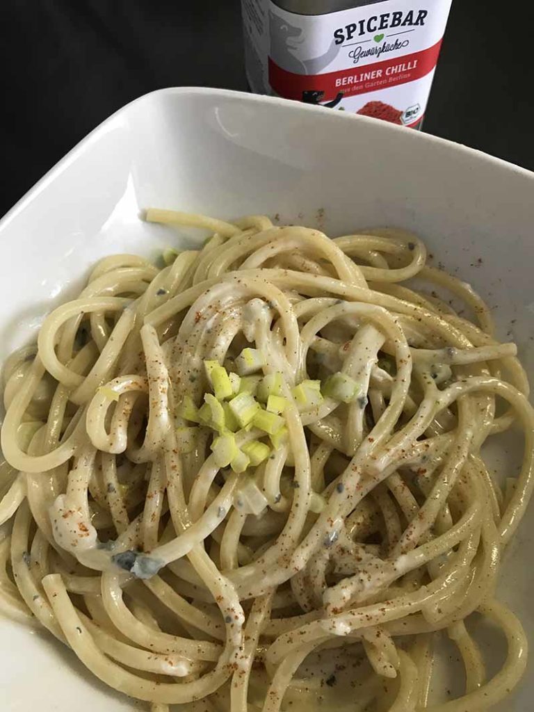 Spaghetti piccanti al mascarpone con peperoncino Berliner Chilli