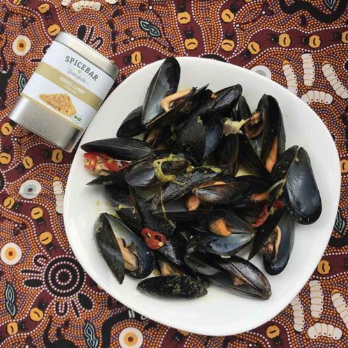 Cozze con curry al cocco di Spicebar