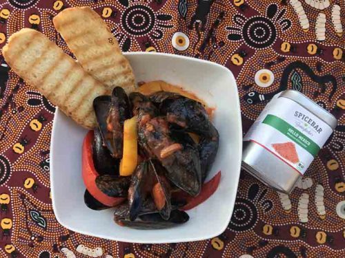 Cozze con peperoni con mix di spezie Hello Mexico di Spicebar