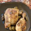 Pollo con olive capperi e acciughe all’aceto balsamico