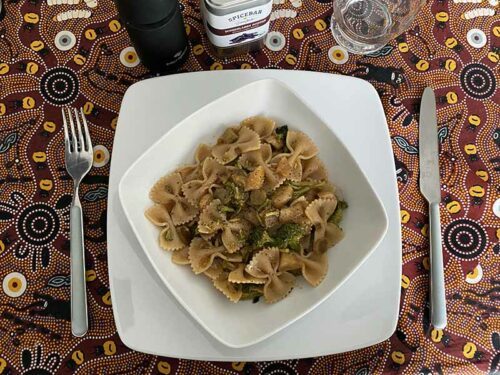 Farfalle integrali alle verdure