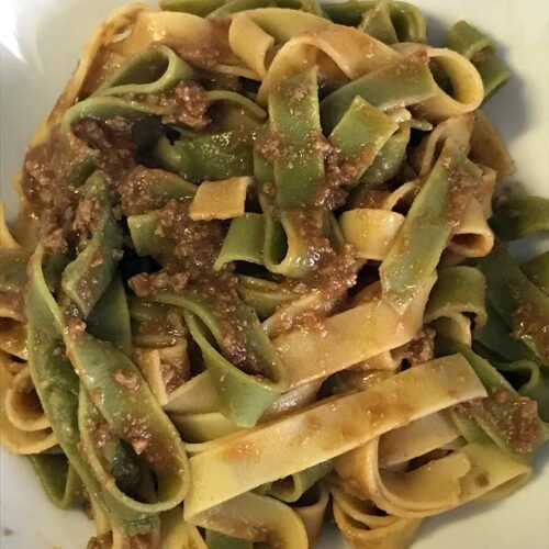 Tagliatelle al ragù di carne