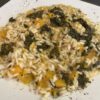 Risotto con zucca cavolo nero e gorgonzola