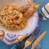 Spaghetti gamberi e salmone