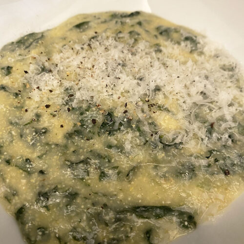 Polenta alla borragine e formaggio