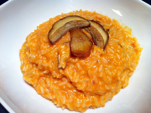 Risotto alla zucca con porcini e taleggio