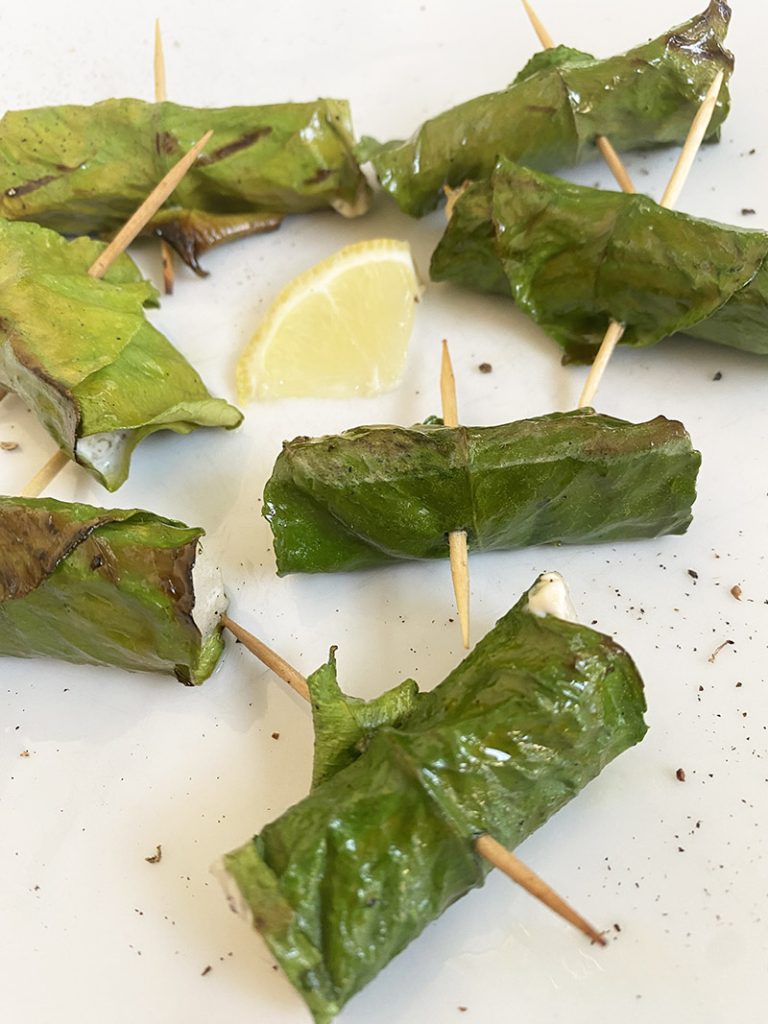 Involtini di pesce spada in foglie di limone