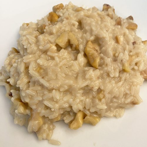 Risotto con castagne e fontina