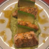 Salmone con avocado ed emulsione allo zenzero