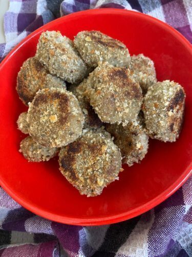 Polpette di melanzana e tonno in padella