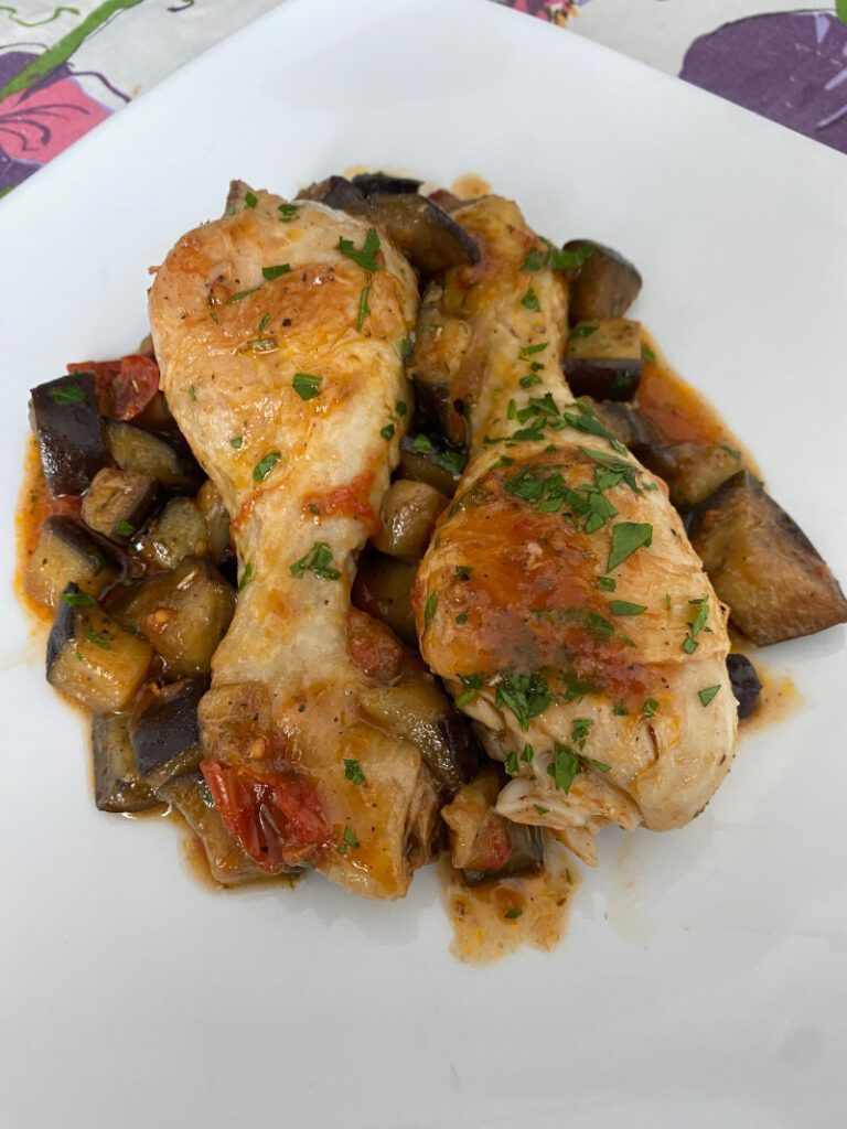 Pollo con le melanzane